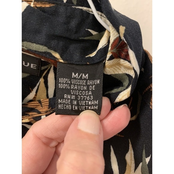 Vintage Hawaiian Shirt Natural Issue Mens M Aloha From Hawaii Camp Shirt (#B341) - Picture 6 of 6